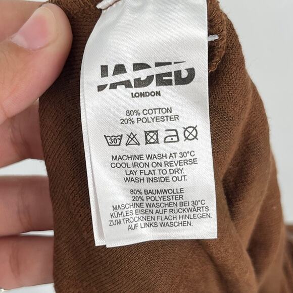 Jaded London Toweling Romper Brown Playsuit Size 4 - Picture 5 of 6